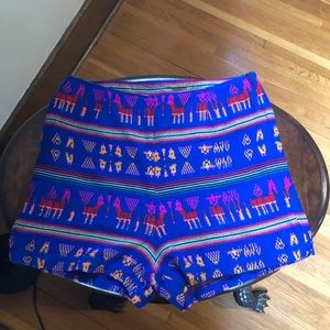 Kenny Guadalajara High Waisted Shorts Blue small
